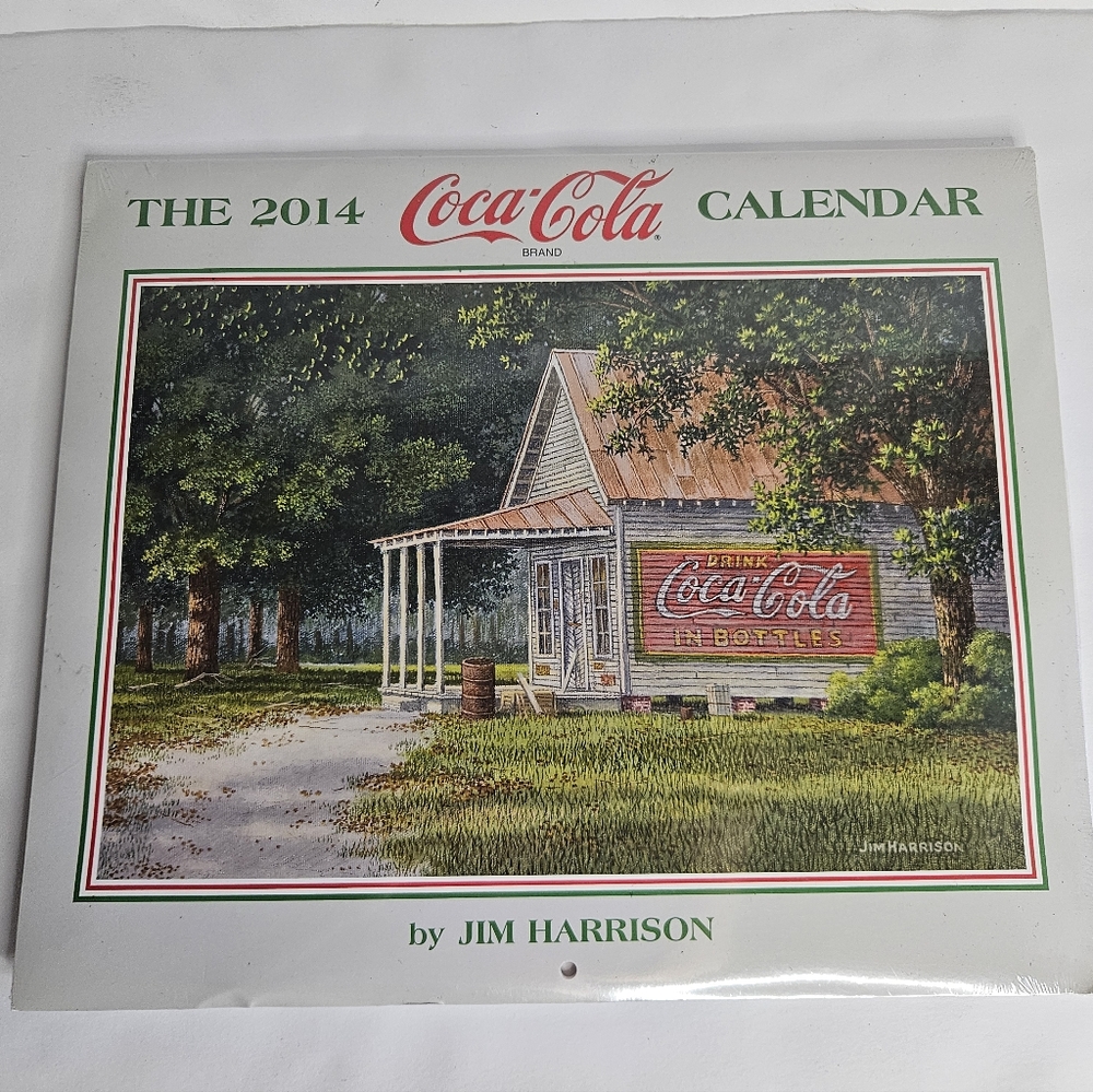 2014 Coca-Cola calendar featuring jim Harrison's paintings calendars